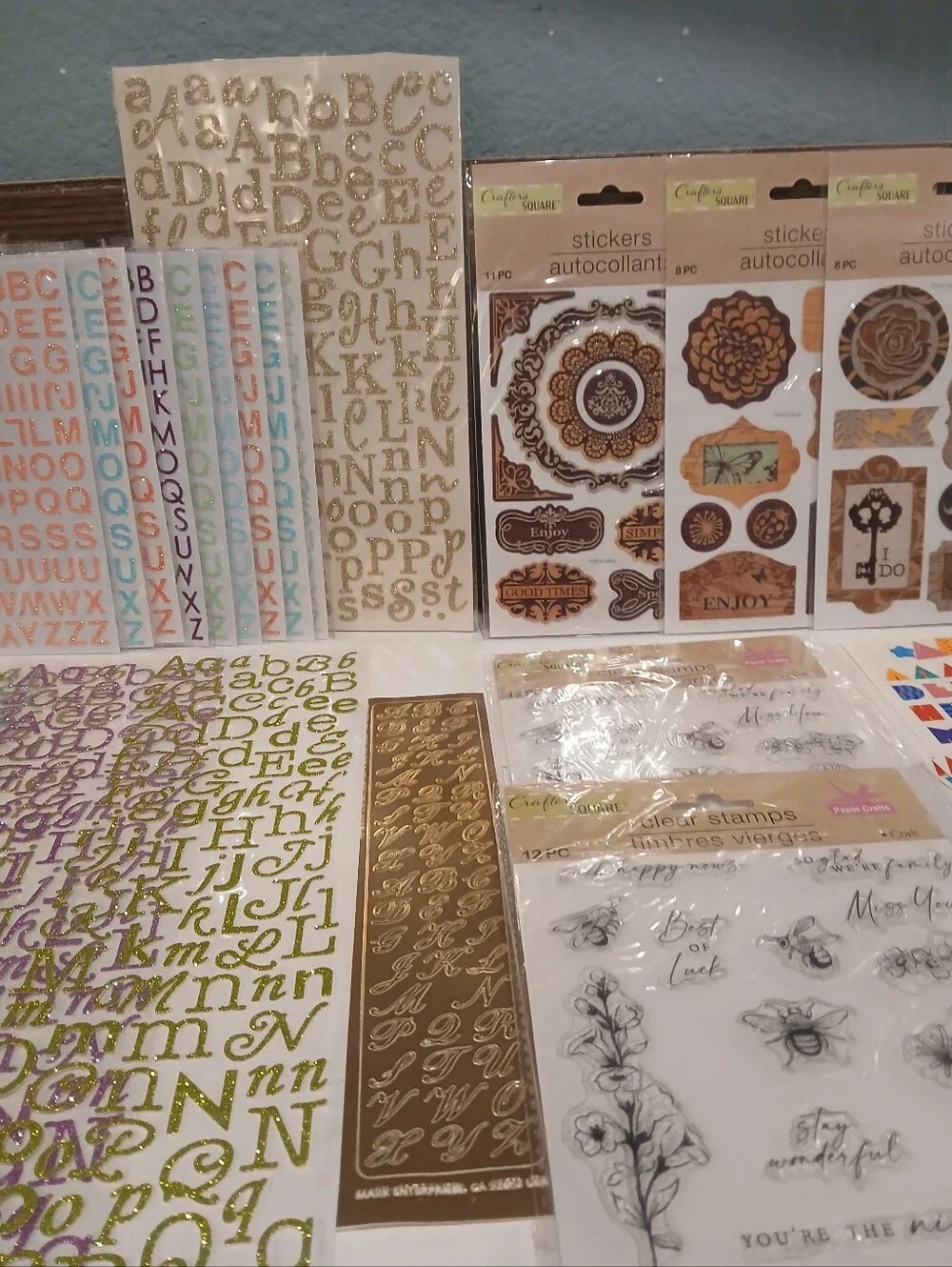 Lot of 48 Assorted Craft Stickers & Scrapbooking Bundle - Multicolor